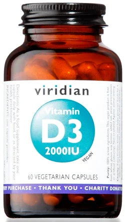 VIRIDIAN VITAMIN D3 2000IU 60CPS - Farmaspeed