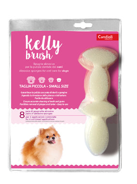 KELLY BRUSH SPUGNETTA ABRASIVA PER CANI DI TAGLIA PICCOLA 16 PEZZI