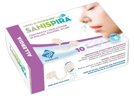 SANISPIRA ALLERGIA DISPOSITIVO NASALE 10 PEZZI TAGLIA L - Farmaspeed