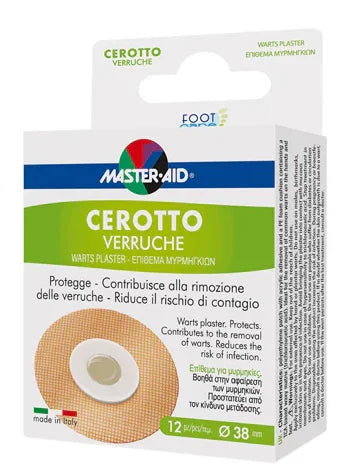 CEROTTO VERRUCHE MASTER-AID FOOTCARE 38 MM 12 PEZZI E3 - Farmaspeed