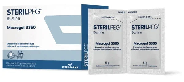 STERILPEG MACROGOL 3350 10 BUSTINE BIPARTITE 10 G - Farmaspeed
