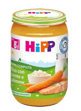 HIPP PAPPA PRONTA RISO CAROTE SALMONE 220 G - Farmaspeed