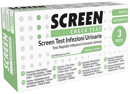 SCREEN TEST LEUKOCYTES BLOOD NITRITE AND URINE PROTEIN SCREEN TEST URINARY TRACT INFECTIONS 3 PIECES