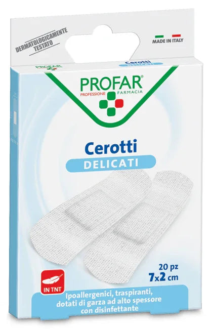CEROTTO TESSUTO NON TESSUTO DELICATO MEDI 7X2 CM 20 PEZZI PROFAR - Farmaspeed