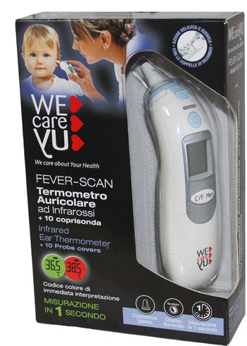 WECAREYU FEVER-SCAN INFRARED EAR THERMOMETER WITH 10 PROBE COVERS