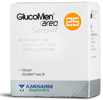 GLUCOMEN AREO SENSOR BLOOD GLUCOSE TEST STRIPS 25 PIECES