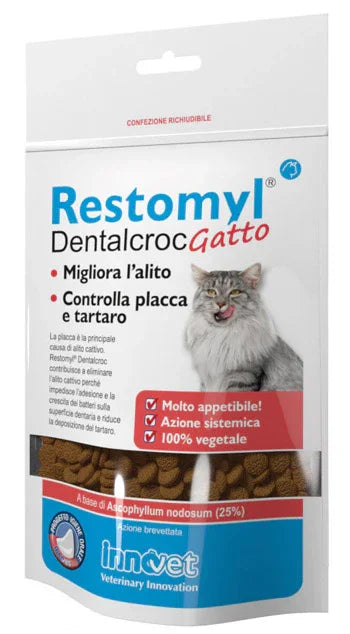 RESTOMYL DENTALCROC GATTO BUSTA 60 G - Farmaspeed