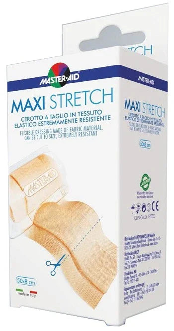 MASTER-AID STRETCH CEROTTO A TAGLIO IN TESSUTO ELASTICO RESISTENTE 50 X 8 CM - Farmaspeed