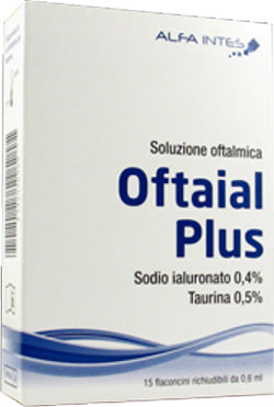 OFTAIAL PLUS OPHTHALMIC SOLUTION HYALURONIC ACID 0.4% AND TAURINE 15 RESEALABLE VIALS OF 0.6 ML
