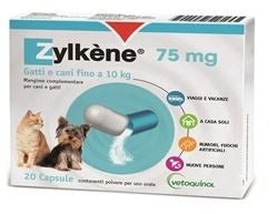 ZYLKENE DOGS AND CATS UP TO 10KG 20 CAPSULES 75 MG