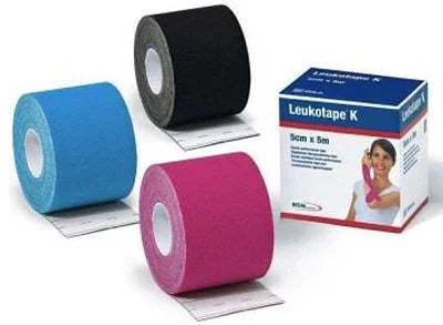 BENDA ADESIVA LEUKOTAPE K PER TAPING FISIOTERAPICO LARGHEZZA 5 CM LUNGHEZZA 5 M COLORE AZZURRO IN ROTOLO - Farmaspeed