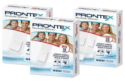 CEROTTO PRONTEX WATER STRIPS ASSORTITO 20 PEZZI - Farmaspeed