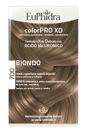 EUPHIDRA COLORPRO XD 700 BIONDO GEL COLORANTE CAPELLI IN FLACONE + ATTIVANTE + BALSAMO + GUANTI