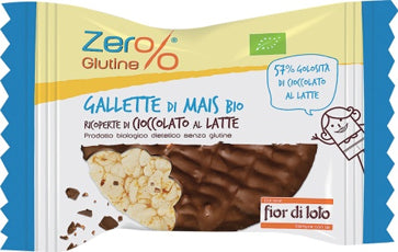 ZER% GLUTEN CORN CRACKERS COVERED WITH ORGANIC MILK CHOCOLATE 32 G
