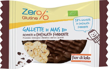 ZER% GLUTEN CORN CRACKERS COVERED WITH DARK CHOCOLATE ORGANIC 32 G