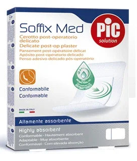CEROTTO PIC SOFFIX MED IN TNT CON TAMPONE CENTRALE ASSORBENTE STERILE MONOUSO 30X10 CM STERILI ANTIBATTERICO 3 PEZZI - Farmaspeed