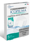 ICOPIUMA GARZA COMPRESSA MEDICATA POSTOPERATORIA 5X7,5 CM 5 PEZZI - Farmaspeed