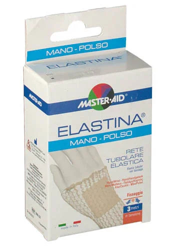 RETE TUBOLARE ELASTICA IPOALLERGENICA MASTER-AID ELASTINA MANO/POLSO 3 MT IN TENSIONE CALIBRO 3 CM - Farmaspeed