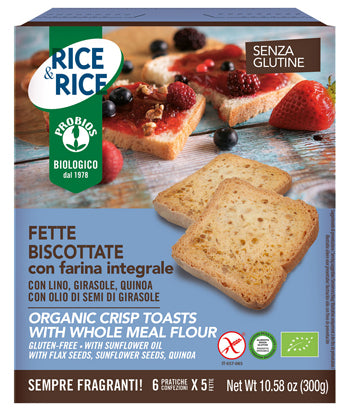 RICE&RICE FETTE BISCOTTATE CON FARINA INTEGRALE 300 G