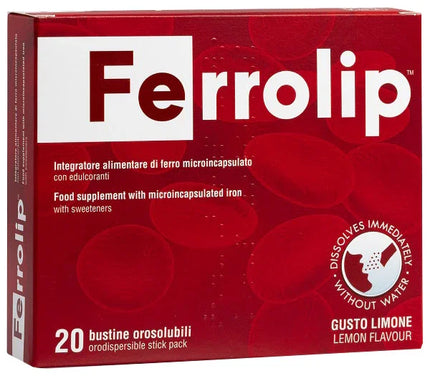 FERROLIP 20 BUSTINE OROSOLUBILI GUSTO LIMONE - Farmaspeed