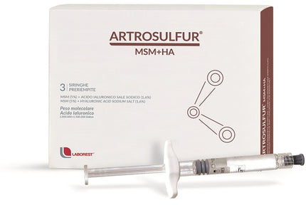 ARTROSULFUR MSM+HA SIRINGHE PRERIEMPITE INTRA-ARTICOLARI ACIDO IALURONICO 2 ML