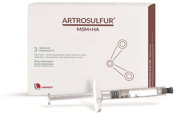 ARTROSULFUR MSM+HA PRE-FILLED INTRA-ARTICULAR SYRINGES HYALURONIC ACID 2 ML