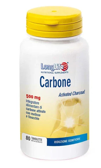 LONGLIFE CARBONE ATTIVATO 80 TAVOLETTE DIVISIBILI - Farmaspeed