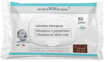 FIOCCHI DI RISO ACQUA NON ACQUA SALVIETTE DETERGENTI 60 PEZZI - Farmaspeed