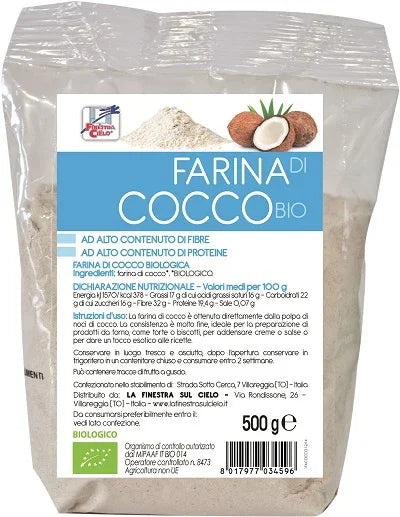 FSC FARINA DI COCCO BIO AD ALTO CONTENUTO DI FIBRA 500 G - Farmaspeed