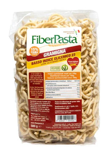 FIBERPASTA GRAMIGNA BASSO INDICE GLICEMICO 500 G - Farmaspeed