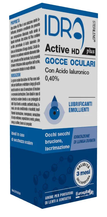 GOCCE OCULARI STERILENS IDRA ACTIVE HD PLUS 10 ML CON ACIDO IALURONICO 0,40% - Farmaspeed