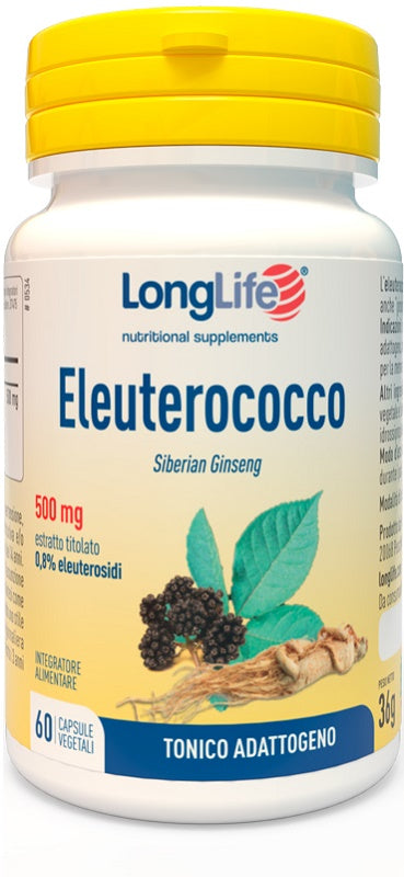 LONGLIFE ELEUTEROCOCUM 0.8% 60 CAPSULES 500MG