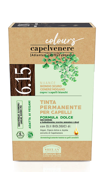 CAPELVENERE COLOURS TINTA CAPELLI 6,15N BIONDO SCURO CENERE MOGANO