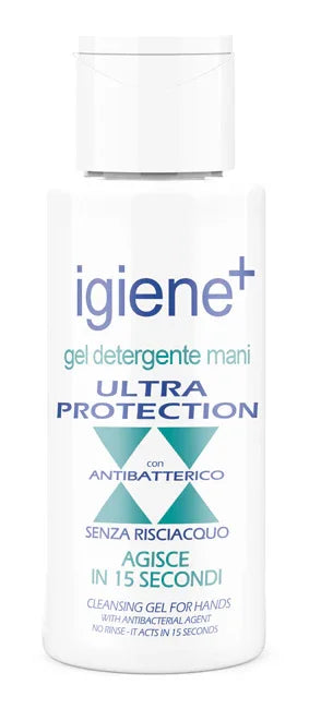 IGIENE+ GEL DETERGENTE MANI ULTRA PROTECTION CON ANTIBATTERICO 50 ML - Farmaspeed