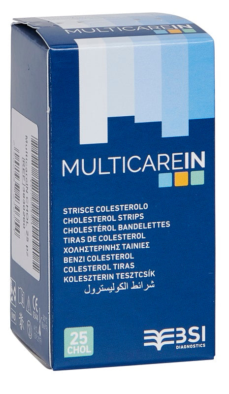 MULTICARE CHOLESTEROL TEST IN CHOLESTEROL STRIPS WITH CAPILLARY ASPIRATION 25 PIECES