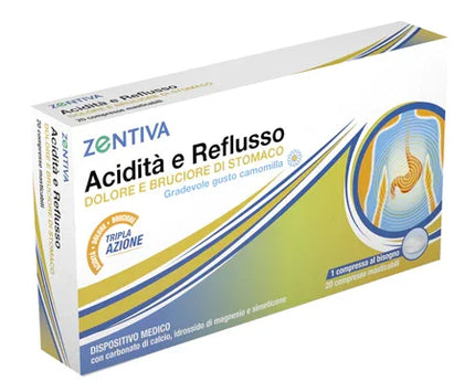 ZENTIVA ACIDITA' REFLUSSO 20 COMPRESSE MASTICABILI - Farmaspeed