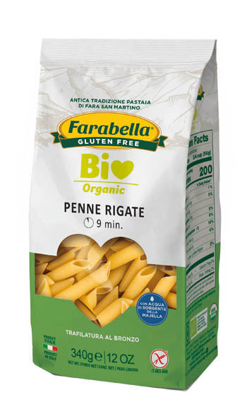 FARABELLA BIO PENNE RIGATE CORN-RICE 340 G