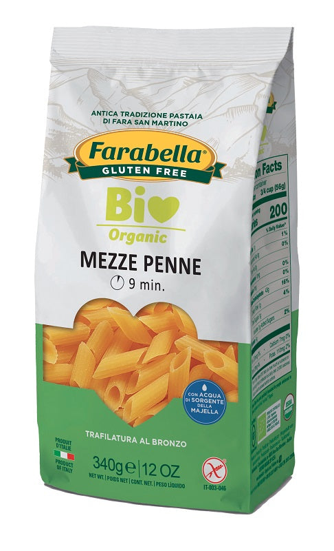 FARABELLA BIO MEZZE PENNE CORN RICE 340 G
