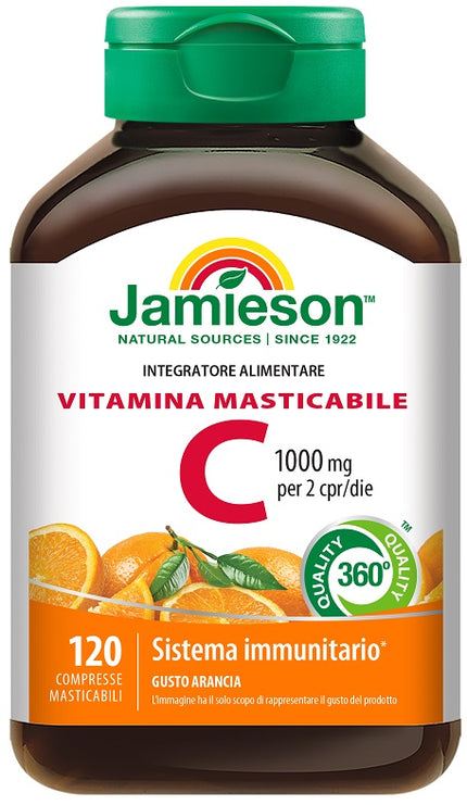 JAMIESON VITAMIN C 1000 CHEWABLE ORANGE 120 TABLETS