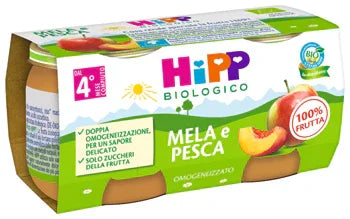 HIPP BIO OMOGENEIZZATO MELA/PESCA 2 X 80 G - Farmaspeed