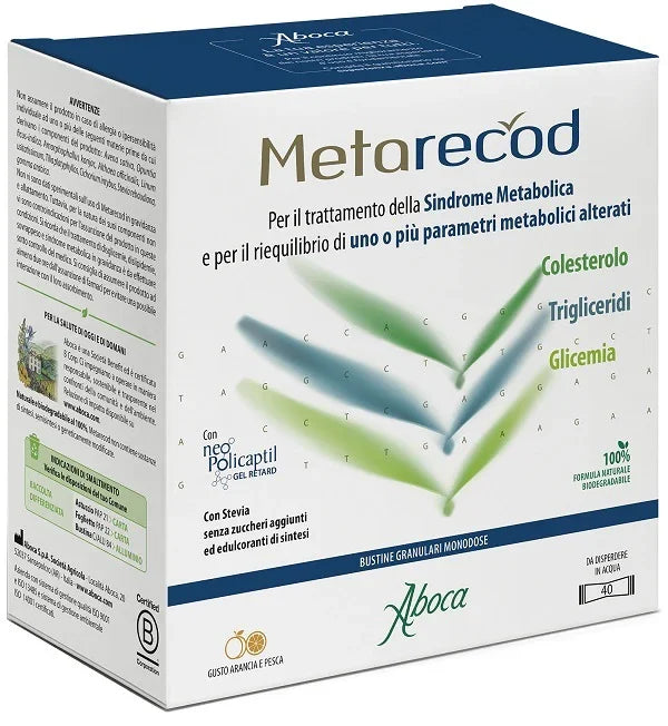 METARECOD 40 BUSTINE GRANULARI X 2,5G GUSTO ARANCIA E PESCA - Farmaspeed