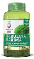 COLOURS OF LIFE SPIRULINA MAXIMA 120 COMPRESSE - Farmaspeed