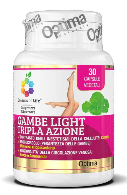 COLOURS OF LIFE GAMBE LIGHT TRIPLA AZIONE 30 CAPSULE VEGETALI 850 MG - Farmaspeed