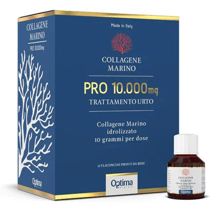 COLLAGENE MARINO PRO 10000MG TRATTAMENTO URTO 12 FLACONI - Farmaspeed
