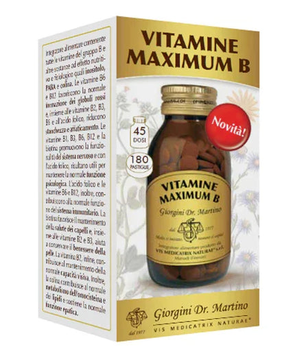 VITAMINE MAXIMUM B 180 PASTIGLIE - Farmaspeed