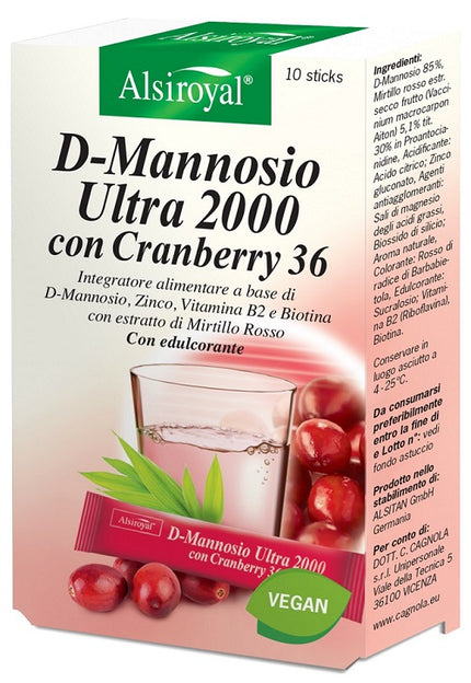 D MANNOSIO ULTRA 2000 CRANBERRY 10 STICK