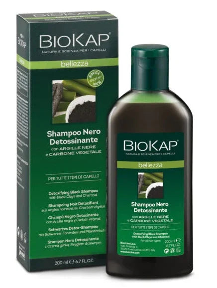 BIOKAP BELLEZZA SHAMPOO NERO DETOSSINANTE 200 ML BIOSLINE - Farmaspeed