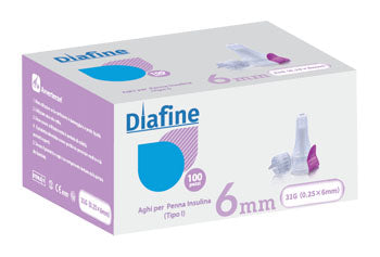 INSULIN LANCING NEEDLE DIAFINE 31GX6MM 100 PIECES