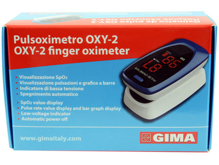 FINGER PULSE OXIMETER OXY-2 LED SCREEN 60X30.5X32.5MM 1 PIECE