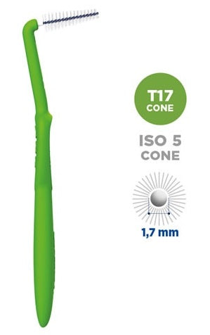 SCOVOLINO CURASEPT PROXI ANGLE MISURA T17 CONICO ISO 5 VERDE DIAMETRO 1,7 MM 5 PEZZI